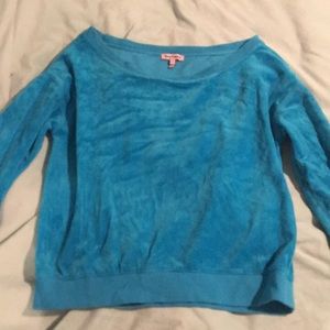 Juicy Couture off shoulder velour pullover